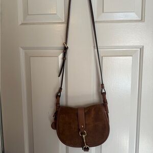 Michael Kors Brown Suede Crossbody Bag